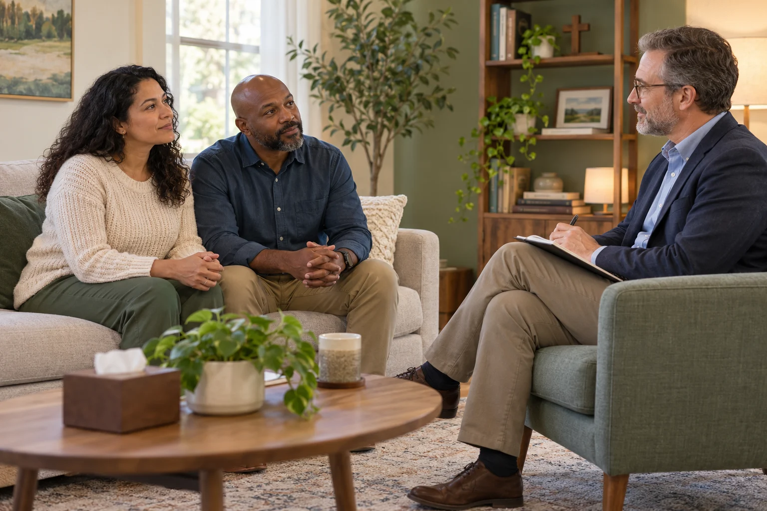Illustrative couples & family support counselling scene